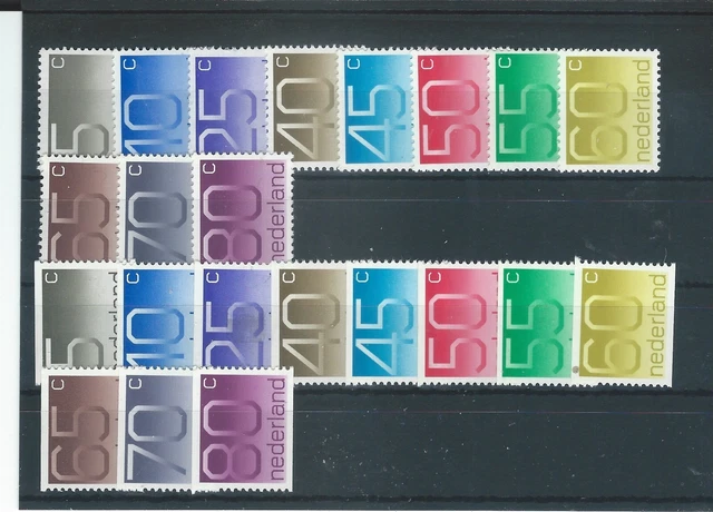 Niederlande, Crouwel cijfer, postfrisch, 1108-1118, 1108A-1118A