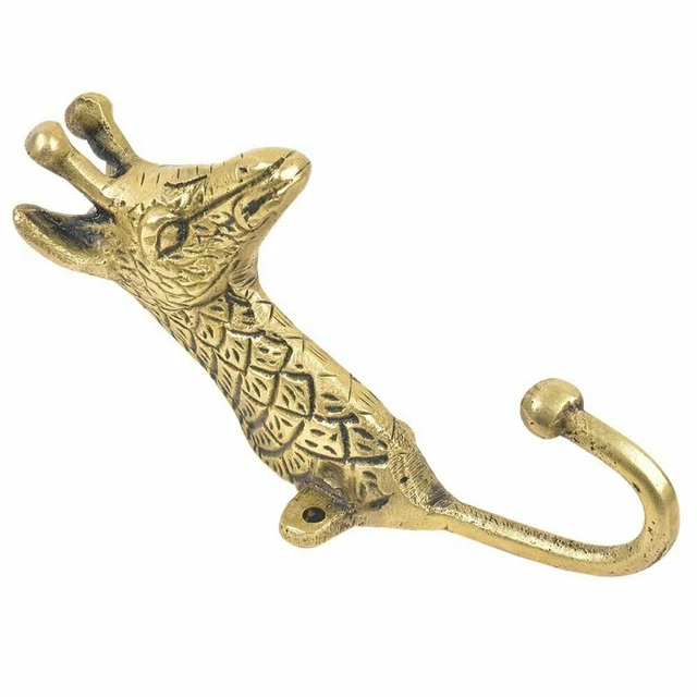 1 Pcs Handmade Brass Hooks Giraffe Hangers Wall Holders Hanging Coat Key Towel