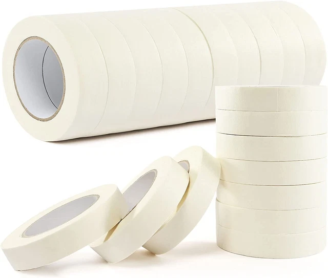 Cinta de enmascaramiento a granel 1 pulgada 20 paquetes cintas de dibujo blanco beige, general