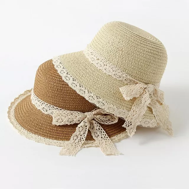 Big Brim Beach Cap Breathable Bucket Hat Outdoor Kids Straw Hat  Children Girls