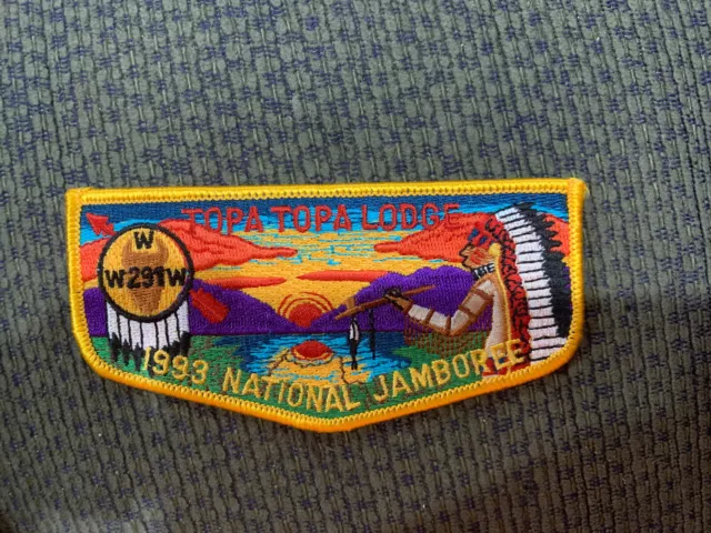 Mint OA Flap Lodge 291 Topa Topa Ventura County Council Gold Bdr 1993 Jamboree