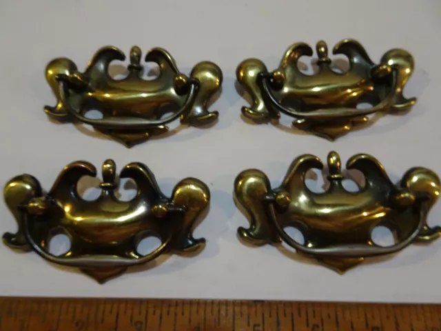Lot of 4 Vintage -  4  inch  Federal  Style Old Drawer Pulls  Drawer knobs