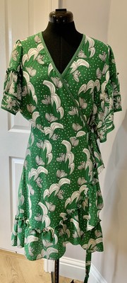 Gorgeous Max Studio Wrap Green Dress Size  XL Worn Once