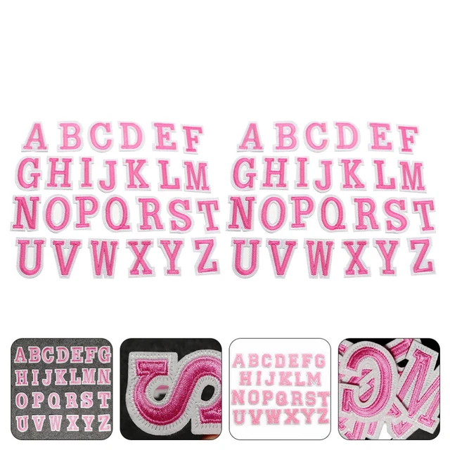 52pcs Lettre sur les lettres brodées a- z Applique pour vêtements de robe chapea