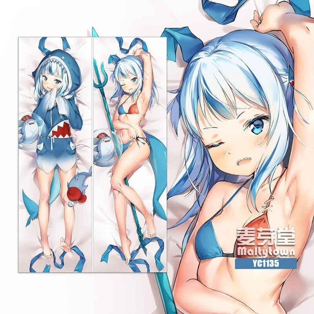 Pre-Order hololive Gawr Gura Body Pillow Cover 160x50cm 2way Tricot New