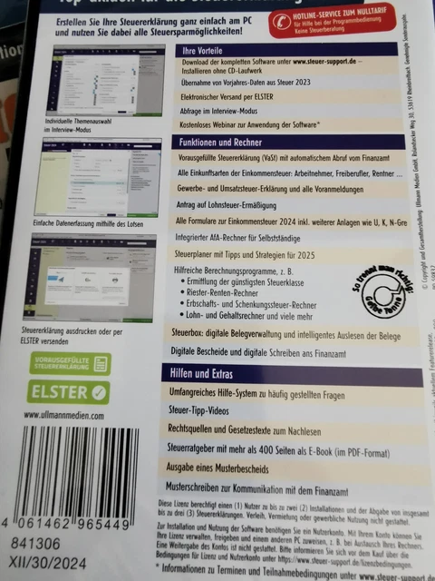 ALDI STEUER 2024 Das Einkommensteuer-Programm Download-Code - NEU EUR