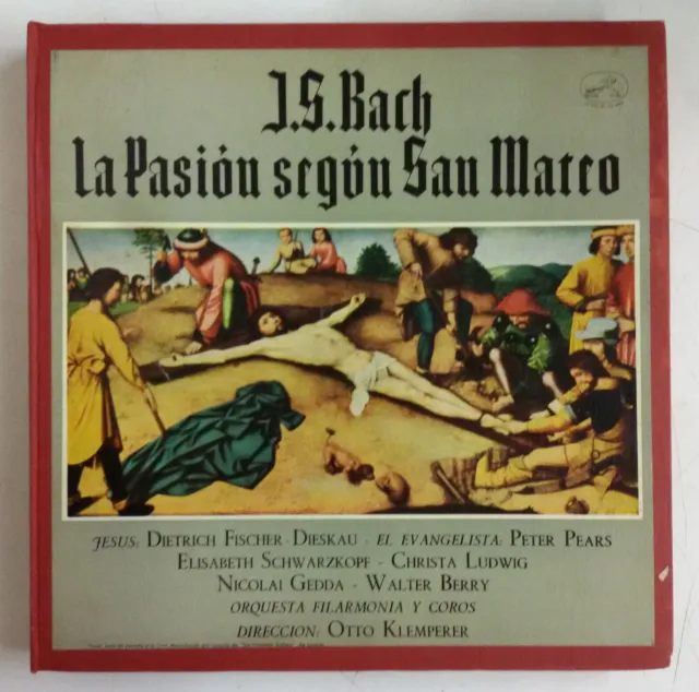 JS Bach La Passion selon Saint Matthieu Coffret 5-LP Espagne