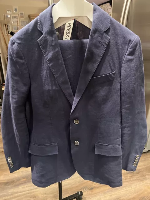 Suitsupply Foltext Quality Blue Suit ( Size 38r - EUR 48 Pants )