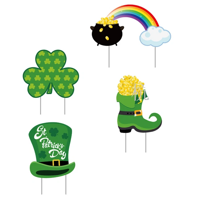 Bandera de jardín bandera Irlanda fiesta favor San Patricio etiqueta jardín estaca