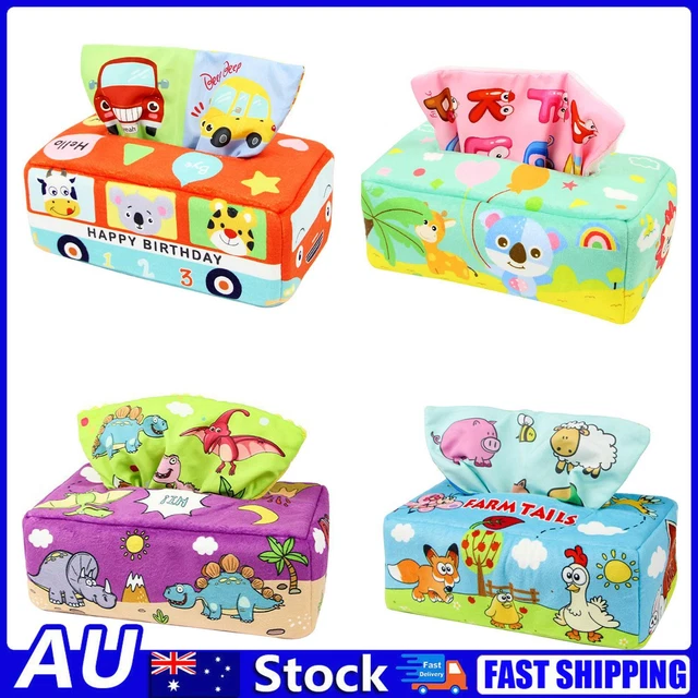 Sensory Baby Pull Tissue Box Toy Kids STEM Montessori Educational Preschool Toys