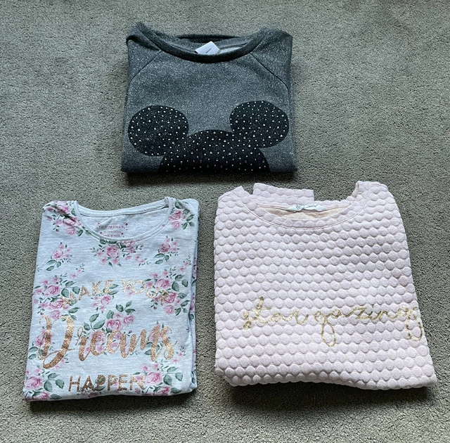 GIRLS CLOTHES BUNDLE - 3 ITEMS - 12yrs - INC DISNEY, H&M & PRIMARK  - GOOD COND.