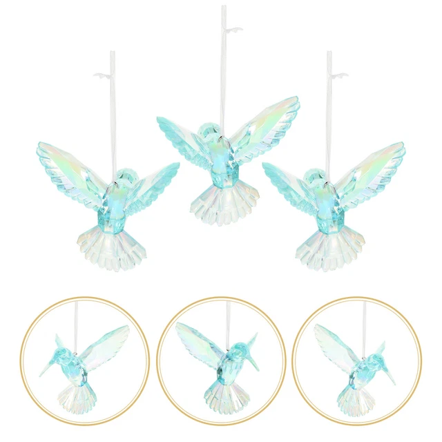 3 pz ciondolo acrilico colibrì ornamenti colibrì decorazione uccellino appeso