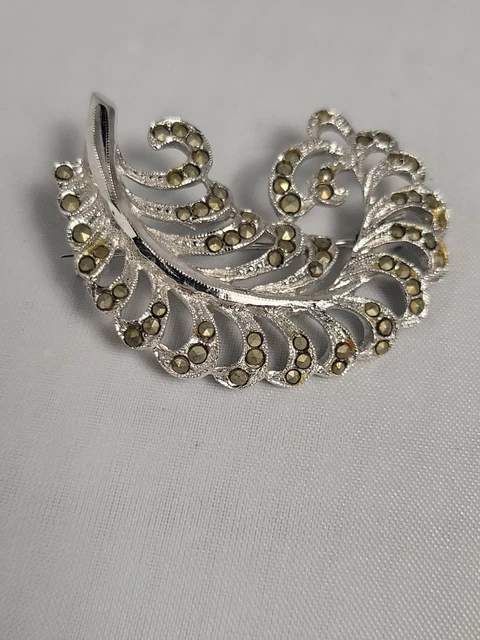 Broche Ancienne Argent Porte-photo Art Déco - Bijou Vintage Rare - Femme