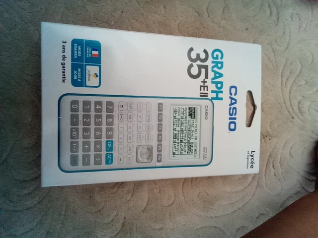 Calculatrice graphique CASIO graph 35+E II mode examen + python + cours