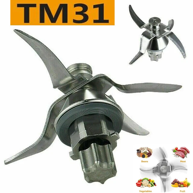 Kompatibel Mit TM31 Mixmesser, Ersatzmesser Inkl. Dichtring Für Vorwerk Thermomix TM31 Edelstahl Spuehlmaschinenfest Kein Original Thermomix Messer