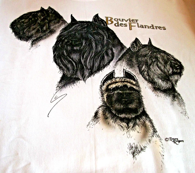 Bouvier des Flandres T-shirt Size SM 34/36 - White