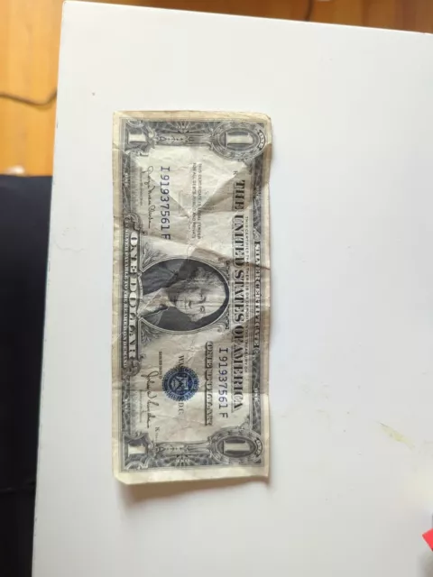 1935  $1 Dollar Bill Silver Certificate Blue Seal Note
