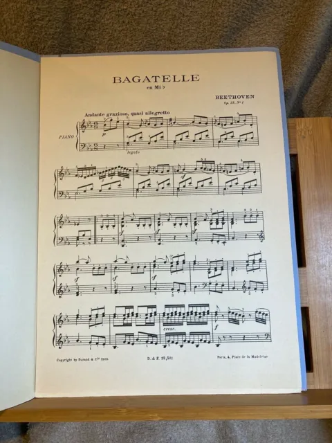 Beethoven Bagatelle pour piano opus 33 n°1 Mi b partition éd. Durand n°12511