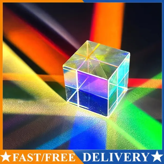 Cube Prism Physics Gift Rainbow Prism for Teaching Light Spectrum (Large) AU