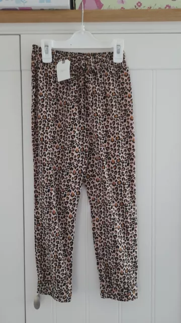 BNWT  Girls  Leopard print NEXT loose trousers  age 6 YEARS