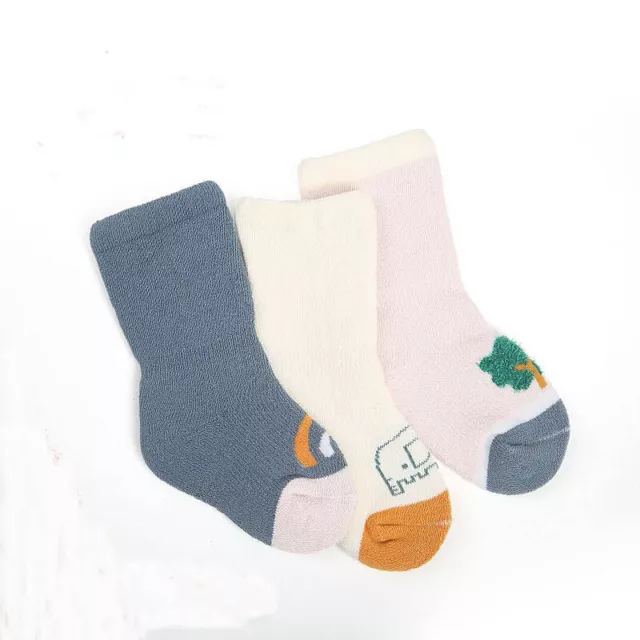 3 x calzini metà polpaccio in rete neonata bambino bambino colorato casual cotone