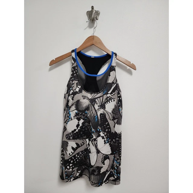 Lululemon Mesh With Me tank top 10 exploded so fly butterfly angel wing