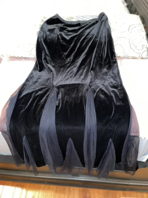 XScape by Joanna Chen Velvet Chiffon Tulle Maxi Full Length Black Skirt Size M