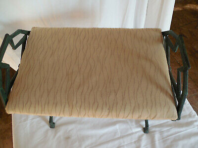 Art Deco cast iron vanity chair, bench, seat 4