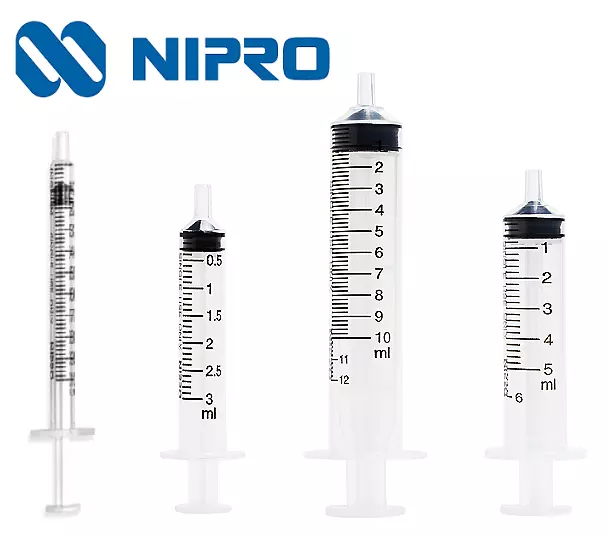 Syringes 1Ml 3Ml 5Ml 10Ml Nipro Luer Slip Hypodermic X1, X5, X10, X25, X50, X100