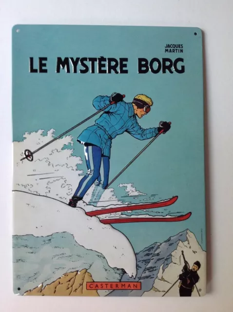 plaque émaillée Lefranc (Le mystère Borg) Jacques Martin - état neuf