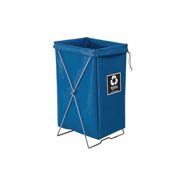 ROYAL BASKET TRUCKS G00-BBX-EBK Enviro Hamper Kit,30 gal,Blue