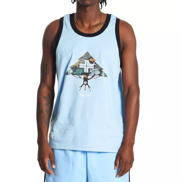 LRG Men's Underwater Sleeveless Tank Top Shirt Light Blue Clothing Apparel Sk