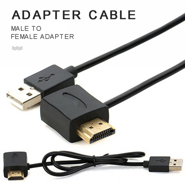 Câble HDMI Adaptateur Mâle vers Femelle Câble de Convertisseur USB 2.0 de 0.5m