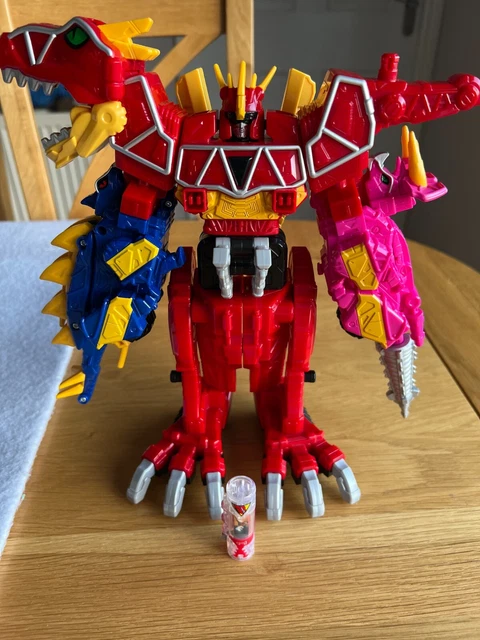 POWER RANGERS DINO charge Deluxe T-Rex Megazord + Crystal red charger V ...