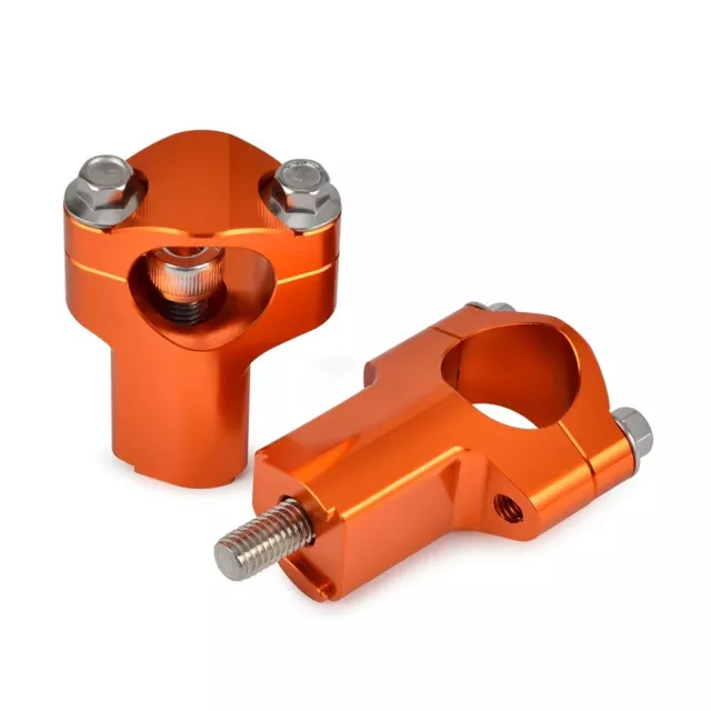 Rehausseurs de guidon pour KTM 28mm Riser 52mm Tourtecs MX1 Aluminium orange