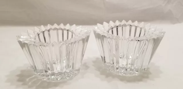 Set of 2 Studio Nova Crystal Votive Candle Holders  Pristine!!!!