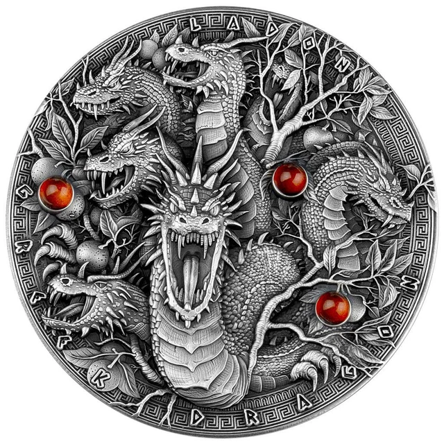 Niue 2022 2$ LADON GREEK DRAGON Dragons 2 Oz silber Münze