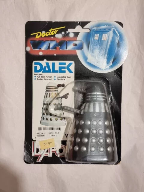 Doctor Who Dalek Black And Silver Action Figure Dapol Dr New