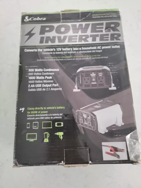 Cobra Cpi890 800W Continuous 1600W Surge 12Vdc Battery Ac Power Inverter 3