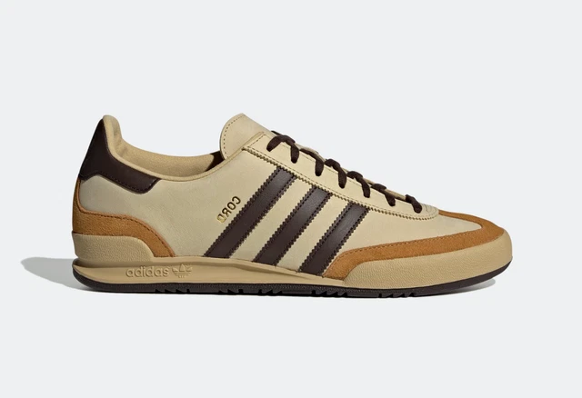 ADIDAS ORIGINALS CORD Vintage Retro Leather Shoes in Brown and
