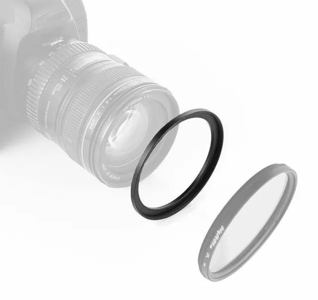 Bague Adaptateur Step-up 37mm à 46mm – Pour Objectif Appareil Photo, Filtres, Lentilles, Métal Noir