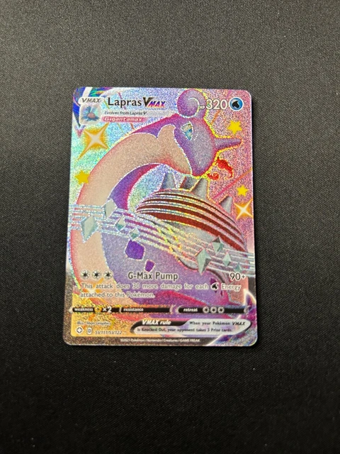 Carta Pokemon Lapras VMAX SV111/SV122 - Lucido Raro (Shining Fates) + Toploader TitanCards