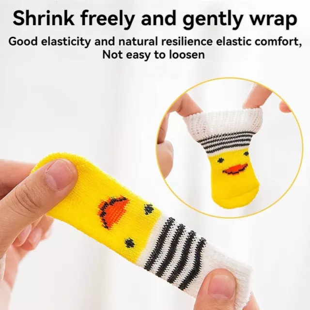 4*Pet Lovely Socks Puppy Small Dog Cat Anti Slip Warm Indoor Shoes Paw Protector 2