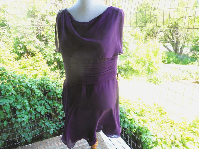 jjs house dress custom mother of bride dress plum NWT 38 bust 35.5 waist