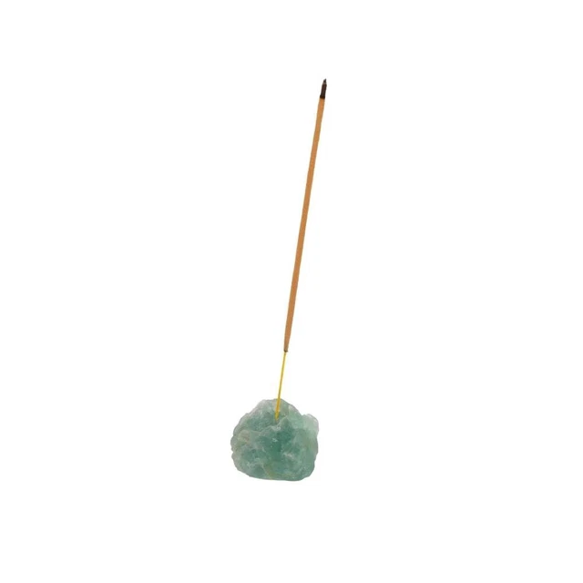 Green Fluorite Crystal Incense Stick Holder