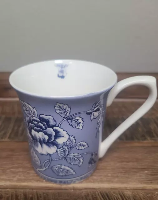 Queen's Albertine Fine Bone China Blue White Floral Coffee Cup Mug