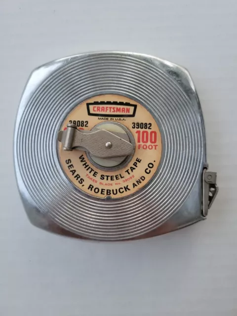 CRAFTSMAN 30' Metal Tape Measure 1 Wide Blade 39429 USA Vintage