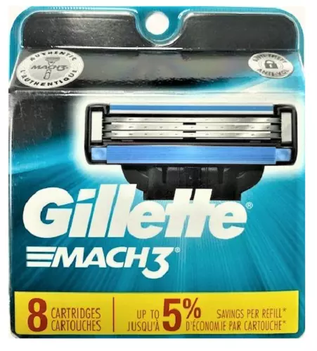 Gillette Mach3 Razor Blade Refills, 8 Cartridges