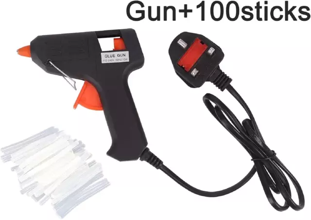 Mini Glue Gun Electric with 100 Adhesive Glue Sticks Hobby Craft DIY Hot Melt