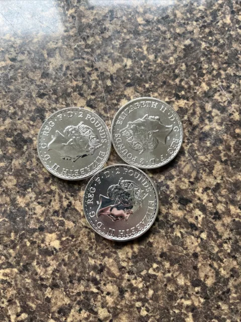 3x Silver Britannia Coins 2023 2